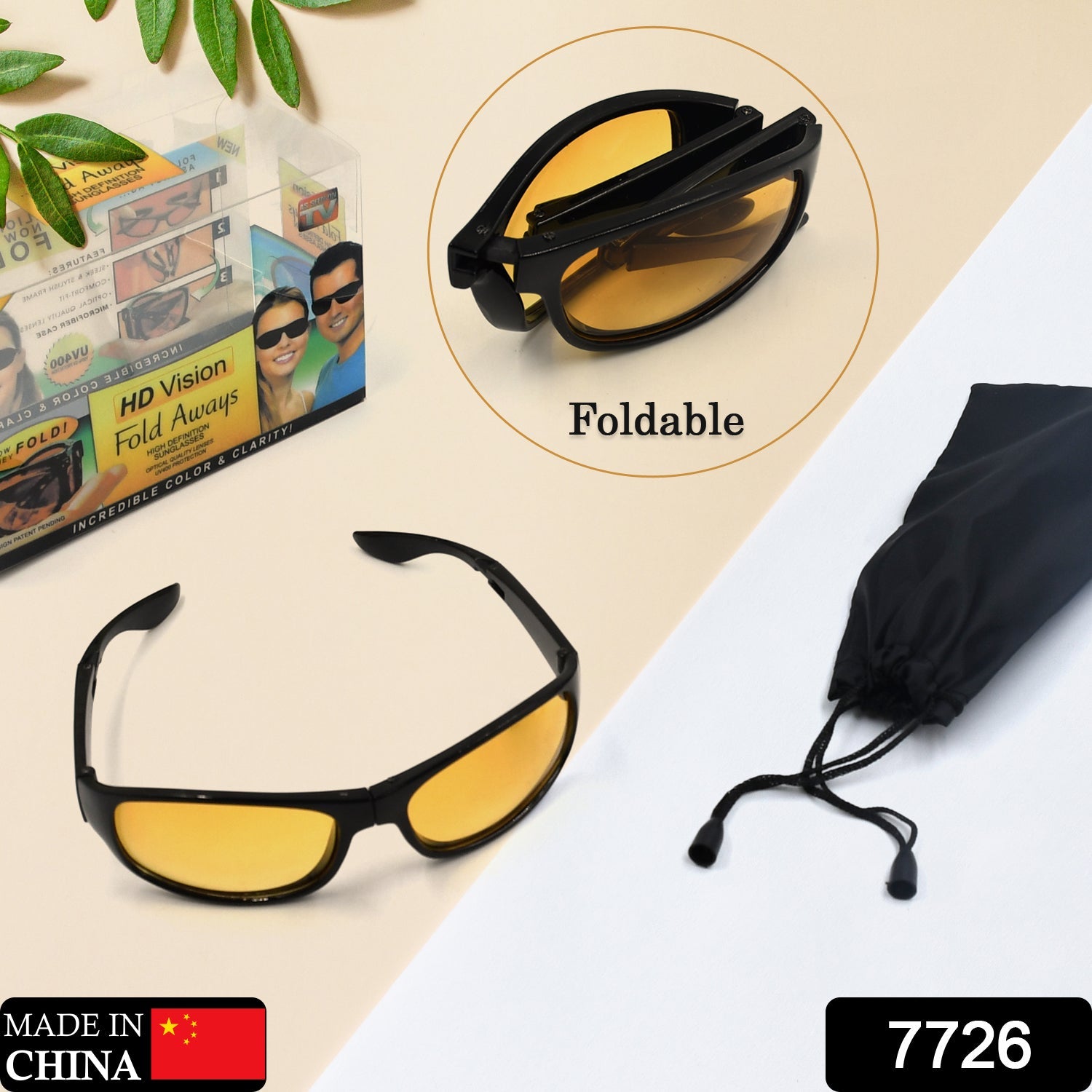 7726 Protect Sunglasses | Clear Vision Glasses for Driving Car & Bike Riding Yellow/Black Glasses for Men and Women 7726 Protect Sunglasses | Clear Vision Glasses for Driving Car & Bike Riding Yellow/Black Glasses for Men and Women
